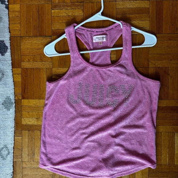 Juicy Couture 90s Terry cloth towel material Tank top - Picture 2 of 6